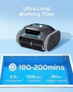 WYBOT High-end Cordless Wall Climbing Robotic Pool Cleaner with APP Mode - Image 4